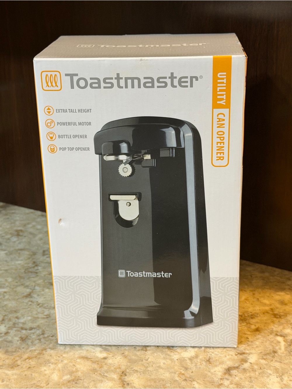 Toastmaster Black Utility Can Opener with Bottle & Pop-Top Opener NIB